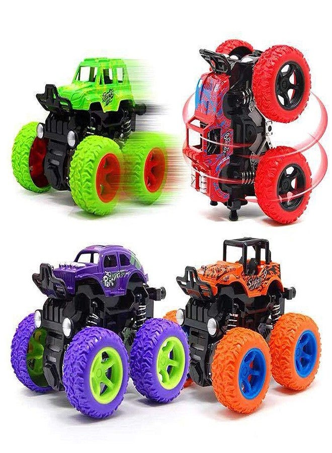 PULSBERY Plastic Unbreakable 4 Wheel Friction Powered Mini Rock Trucks Cars - Drive Vehicles Toys for Boys with Big Rubber Tires,Random,Pack of 1 - Image 3